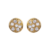 Disc Studs Small Pavé