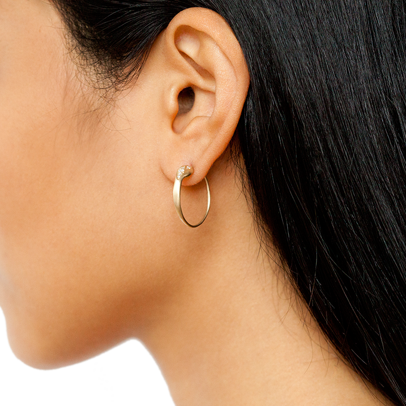 E-snake hoop studs-onfig