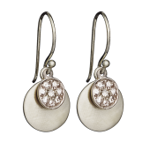 Disc Double Earrings Pavé