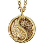 Snake Yin Yang Necklace Pavé