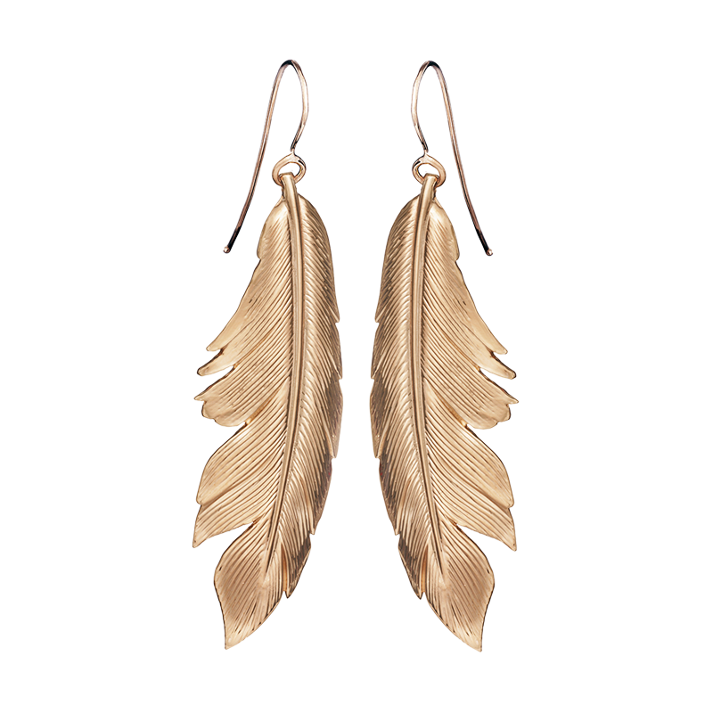 Feather Earrings Big Manon Jewelry