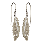 Feather Earrings Medium Pavé