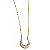 Moon Necklace Mini Pavé