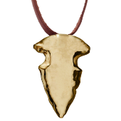 Arrowhead Pendant Big on Leather