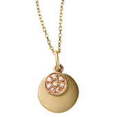 Disc Double Pendant Pavé
