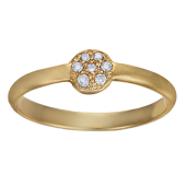 Disc Ring Pinky Midi or Toe Pavé