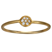 Disc Ring Small Pavé