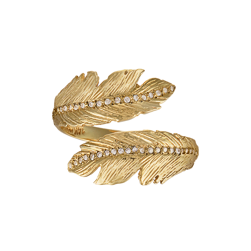 MANON JEWELRY feather pinky ring 3.5号 30 Feather Ring | manon jewelry