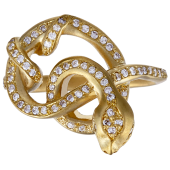 Snake Coil Ring Pavé