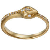 Snake Ouroboros Ring Pavé