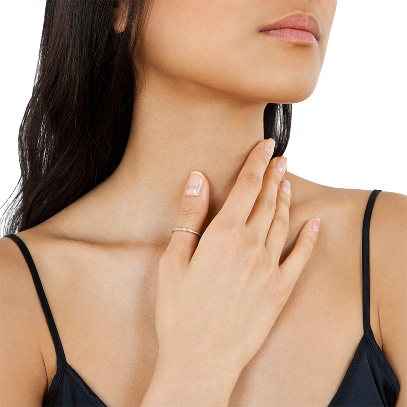 R-stack ring thumb pave-onfig