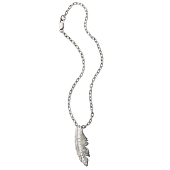 Feather Charm Bracelet Small Pavé