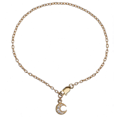 Moon Charm Bracelet Pavé