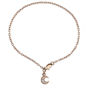 Moon Charm Bracelet Pavé