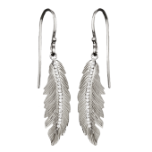 Feather Earrings Medium Pavé