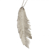 Feather Pendant Big Pavé