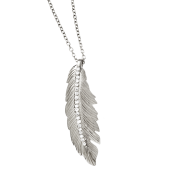 Feather Pendant Mini Pavé | manon jewelry