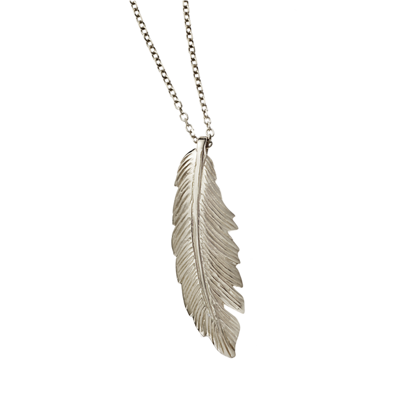 MANON JEWELRY/マノン ジュエリー】 feather pendant 47.5cm