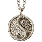 Snake Yin Yang Necklace Pavé