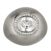 Bubble Ring Solitaire Pavé