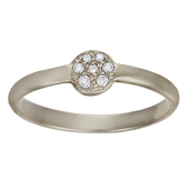 Disc Ring Pinky Midi or Toe Pavé