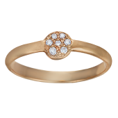 Disc Ring Pinky Midi or Toe Pavé
