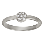 Disc Ring Pinky Midi or Toe Pavé