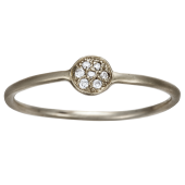 Disc Ring Small Pavé