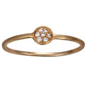 Disc Ring Small Pavé