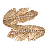 Feather Double Ring Pavé