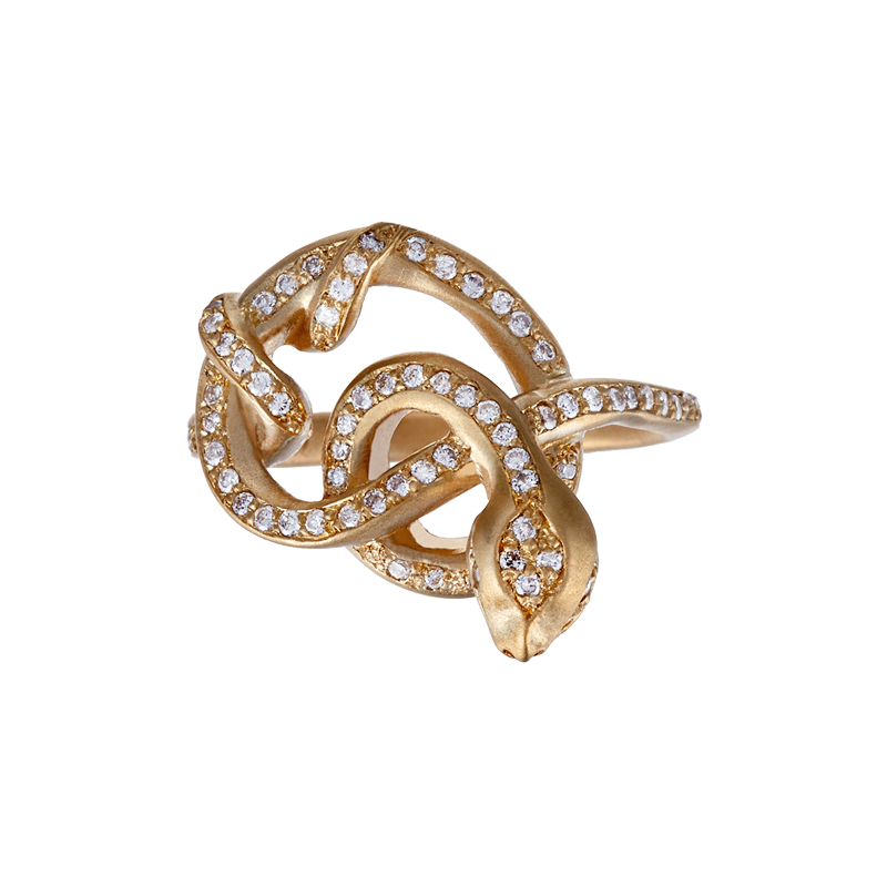 Snake Coil Ring Pavé | manon jewelry