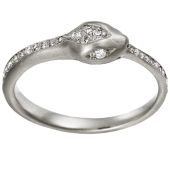 Snake Ouroboros Ring Pavé
