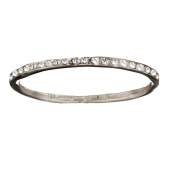 Stack Ring Hammered Pavé