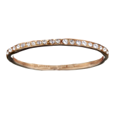 Stack Ring Hammered Pavé