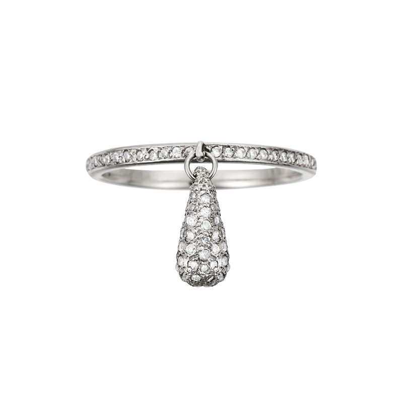 R-stack ring drop pave-still-ss60