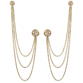 Disc Chain Ear-Piece Pavé