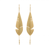 Native Feather Thread Earrings Small