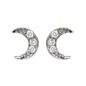 Moon Studs Small Pavé
