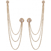Disc Chain Ear-Piece Pavé