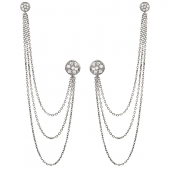 Disc Chain Ear-Piece Pavé