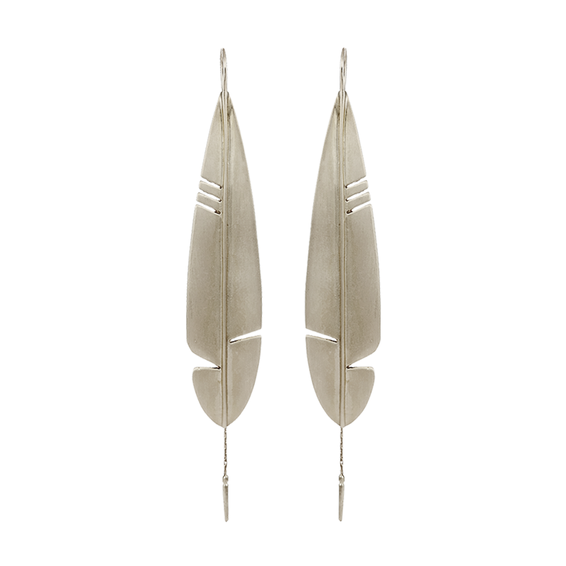 E-native-feather-thread-earrings-big-web-newest-85w