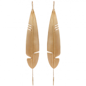 Native Feather Thread Earrings Big