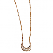 Moon Necklace Mini Pavé