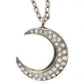 Moon Pendant Big Pavé