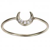 Moon Ring Small Pavé