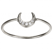 Moon Ring Small Pavé