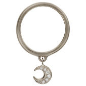 Moon Charm Ring Pavé