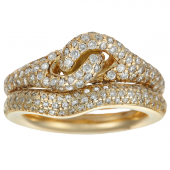 Knot Ring Wedding Band Pavé