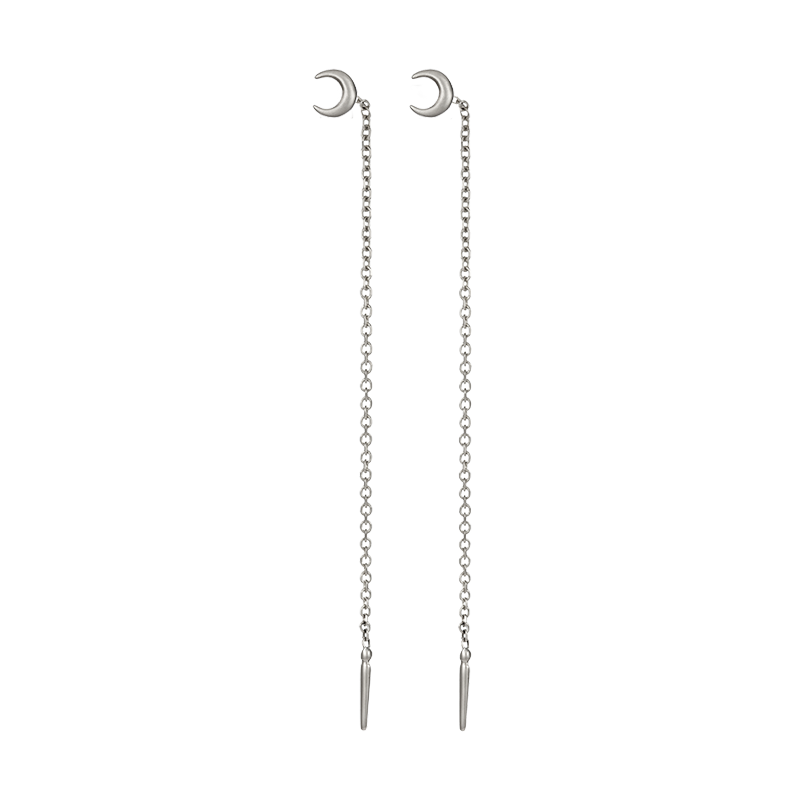 E-thread earring moon-web-ss85