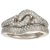 Knot Ring Wedding Band Pavé